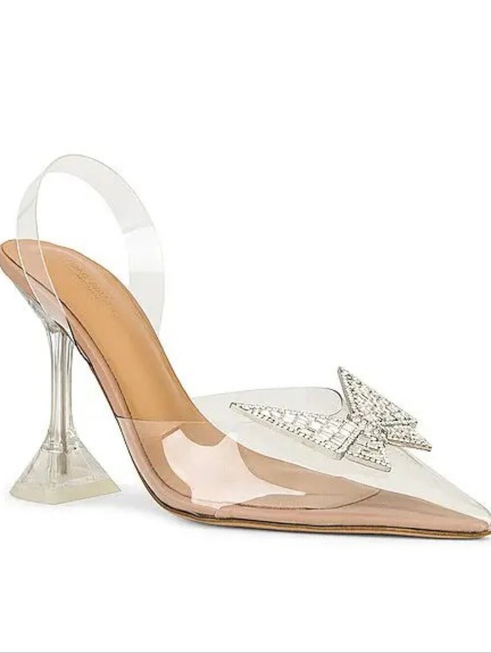 Tony Bianco Clear PVC Slingback Heel with Crystal Star Accent